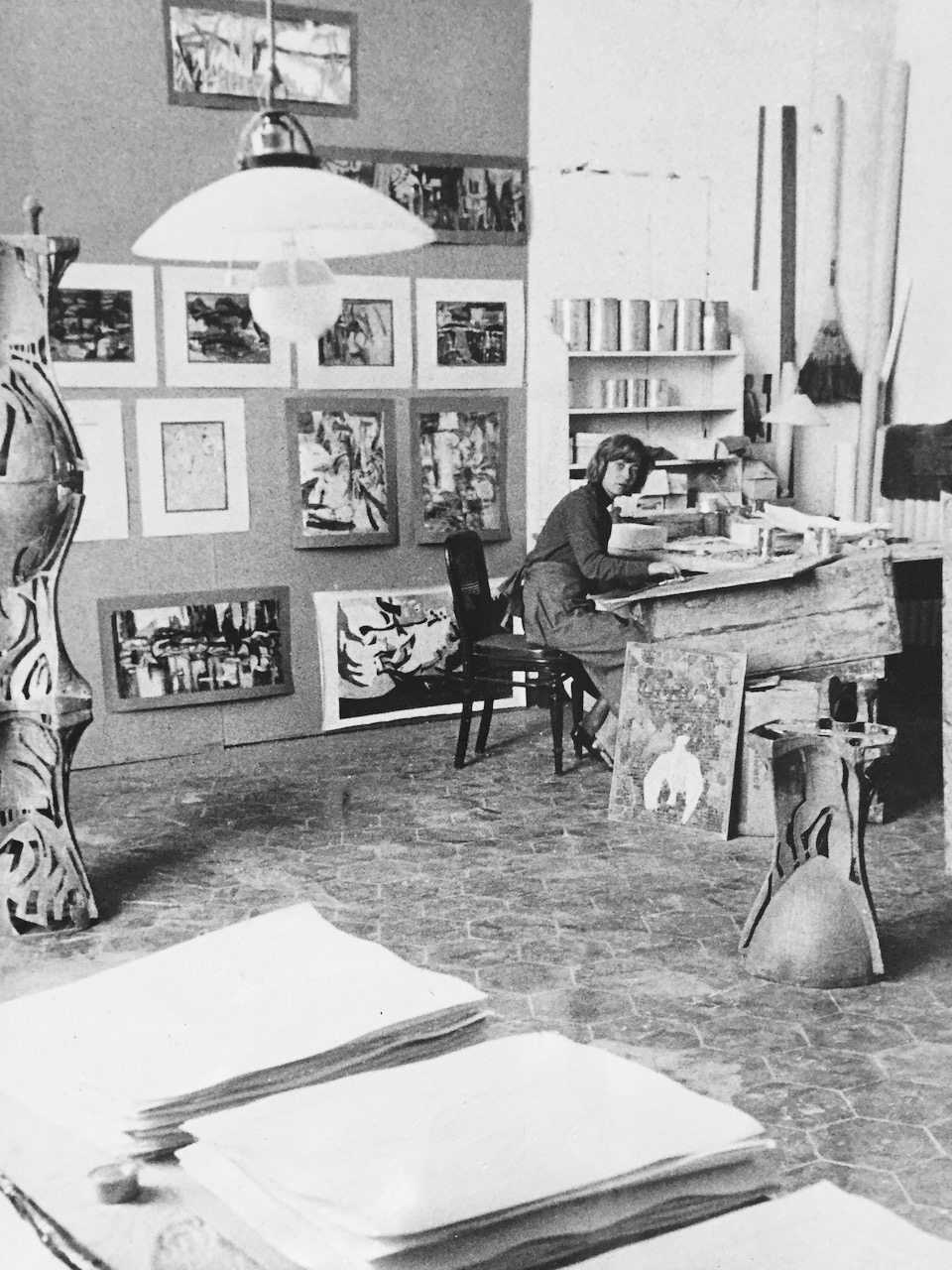 Kreilick in her American Academy of Rome Studio, 1961.